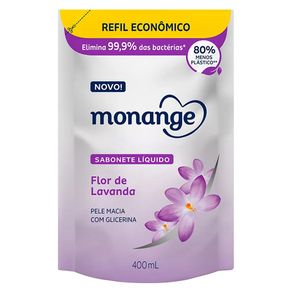 Sabonete Liquido Monange Refil Flor Lavanda - 400Ml