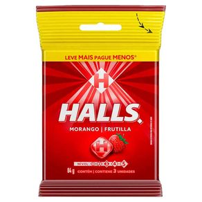Halls Bag Morango - 3X27,5Gr