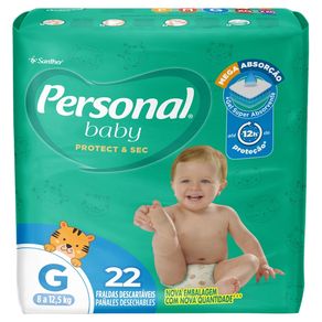 Fralda Personal Baby Protec & Sec Grande 12X28