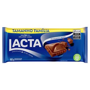 Chocolate Lacta Tabua Ao Leite - 12X165gr