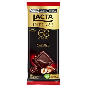 Chocolate Lacta Intense 60% Cacau Mix Nut  - 17X85gr