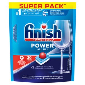 Detergente em Po Finish Powder Tablete - 30Un