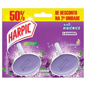 Bloco Sanitario Harpic 50% Desc Seg Uni Lavanda - 52Gr
