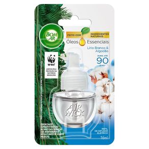 Oleo Perfumado Bom Ar Refil Lirio Branco e Algodão - 16Ml