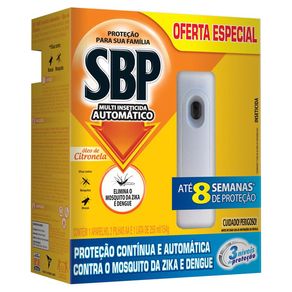 Inseticida Sbp Aut C/Citronela Aparelho + Refil Multi-250Ml